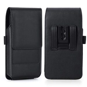 mopaclle phone holster for samsung galaxy a12/a52/a53/a71/a73/ a03s a04s/ note 20 ultra note 8 9/ s22 plus s23+/14 plus 11 pro max, leather belt clip cell phone holster pouch with id card belt holder