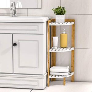 Ruichang Corner Shelf Stand 3 Tier - Corner Stand for Corner Display and Storage in Bathroom, Living Room, Bedroom