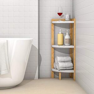 Ruichang Corner Shelf Stand 3 Tier - Corner Stand for Corner Display and Storage in Bathroom, Living Room, Bedroom