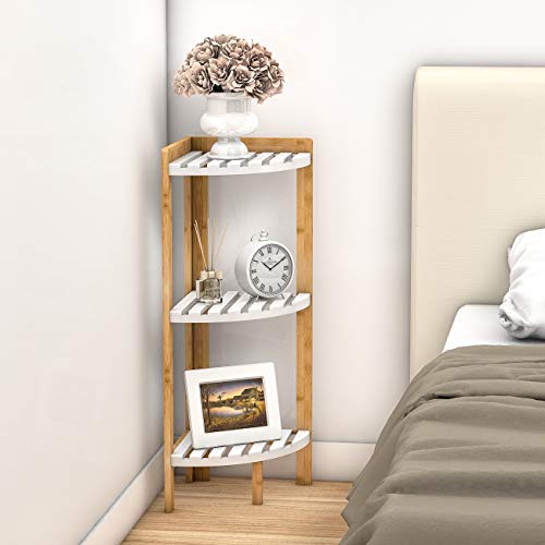 Ruichang Corner Shelf Stand 3 Tier - Corner Stand for Corner Display and Storage in Bathroom, Living Room, Bedroom