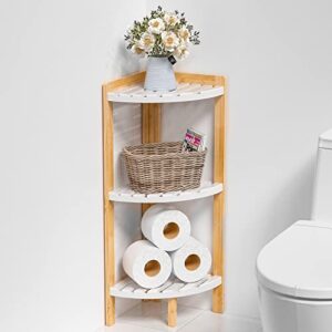 Ruichang Corner Shelf Stand 3 Tier - Corner Stand for Corner Display and Storage in Bathroom, Living Room, Bedroom