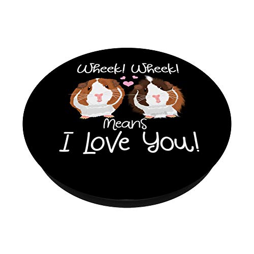 Wheek I Love You Guinea Pig Clothes Cavy Gift Guinea Pig PopSockets PopGrip: Swappable Grip for Phones & Tablets