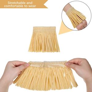 Jetec 10 Pieces Scarecrow Straw Kit Paper Scarecrow Costume Accessories Neck Arm and Ankle Ties for Party Accessory Halloween Decoration