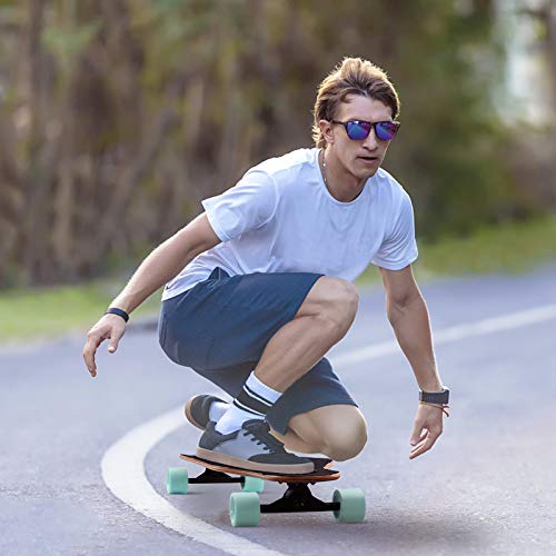 BOCIN 41 inch Freeride Longboard Drop Through Skateboard 8 Ply Canadian Maple Complete Cruiser for Cruising, Carving,Free-Style and Downhill (Lion)