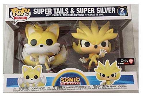 Funko Pop! Sonic The Hedgehog Super Silver and Super Tails 2 Pack 2020 Summer Convention Exclusive