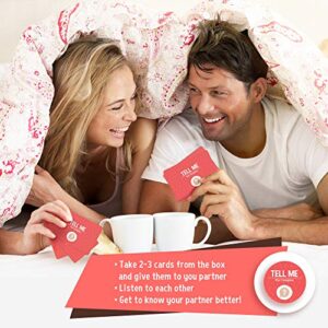 Tell Me for Couples - Relationship Card Game for Couples, Couples Games Date Night, Couple Card Games for Couples, Couple Games for Game Night, Couples Card Games - 110 Conversation Cards for Couples