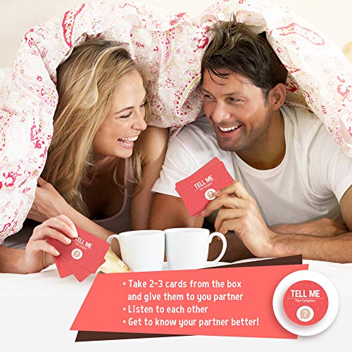 Tell Me for Couples - Relationship Card Game for Couples, Couples Games Date Night, Couple Card Games for Couples, Couple Games for Game Night, Couples Card Games - 110 Conversation Cards for Couples