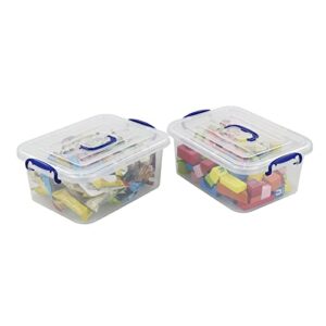 Yarebest 2-pack Storage Boxes with Lids, 8 Liter Plastic Box Set