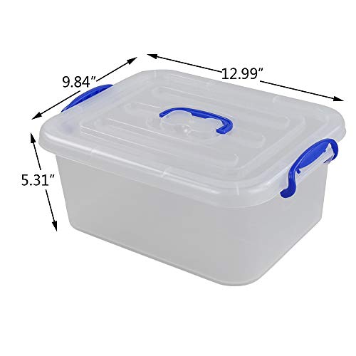 Yarebest 2-pack Storage Boxes with Lids, 8 Liter Plastic Box Set