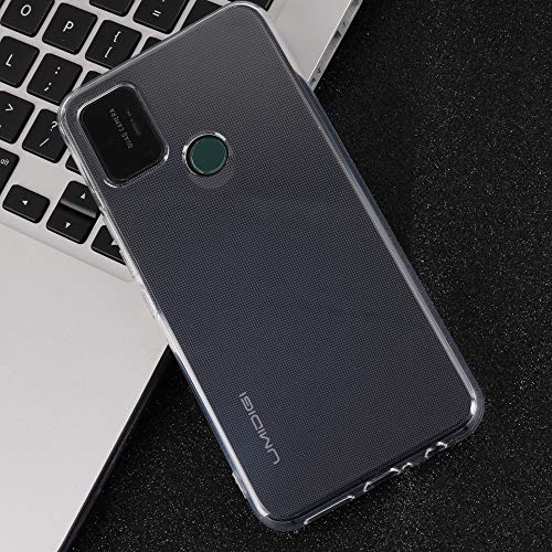 Ytaland for Umidigi A7 Pro Case,UMIDIGI A9 Pro Case with Tempered Glass Screen Protector. (3 in 1) Crystal Clear Soft Silicone Shockproof TPU Transparent Bumper Protective Phone Case Cover