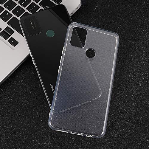 Ytaland for Umidigi A7 Pro Case,UMIDIGI A9 Pro Case with Tempered Glass Screen Protector. (3 in 1) Crystal Clear Soft Silicone Shockproof TPU Transparent Bumper Protective Phone Case Cover
