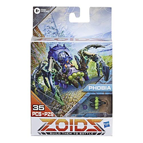 ZOIDS Hasbro Mega Battlers Phobia - Spider-Type Buildable Beast Figure with Wind-Up Motion - Toys for Kids Ages 8 and Up, 35 Pieces