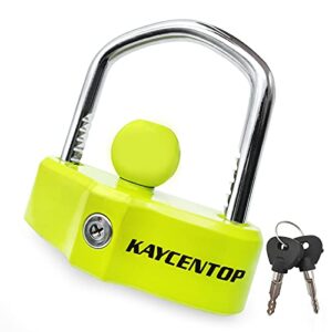 kaycentop universal coupler lock trailer ball tow hitch lock trailer lock adjustable length anti-drilling lock fits 1-7/8 inch 2 inch 2-5/16 inch couplers