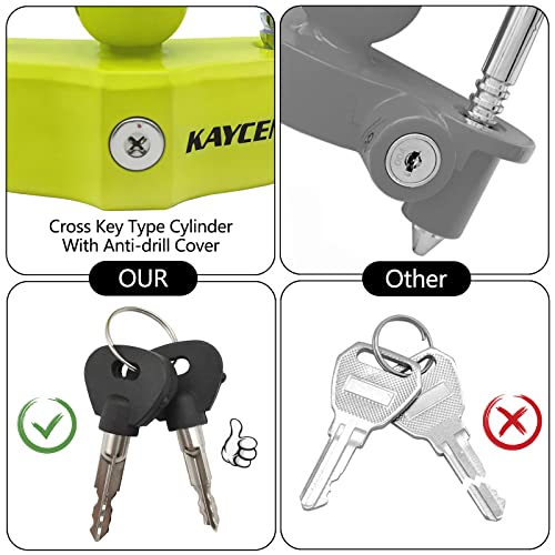 KAYCENTOP Universal Coupler Lock Trailer Ball Tow Hitch Lock Trailer Lock Adjustable Length Anti-Drilling Lock Fits 1-7/8 Inch 2 Inch 2-5/16 Inch Couplers