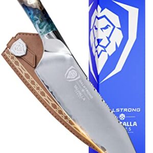 Dalstrong Chef Knife - 8 inch - Valhalla Series - Premium 9CR18MOV HC Steel - Celestial Resin & Wood Handle - Razor Sharp Kitchen Knife - Professional Use - w/Leather Sheath