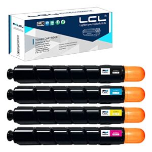 lcl compatible toner cartridge replacement for canon gpr-31 gpr-31bk gpr31 gpr31bk 2790b003aa 2802b003aa 2798b003aa 2794b003aa c5030 c5030i c5035 c5035i (4-pack black cyan magenta yellow)
