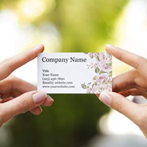 Custom Printed 100% Recycled Card Stock Business Cards - Thick Sturdy Stock - 3.5" x 2" - 100% Recycled Content - 100% Made in the U.S.A. (Rose Pink, 100)