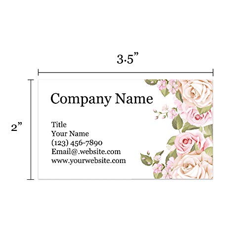 Custom Printed 100% Recycled Card Stock Business Cards - Thick Sturdy Stock - 3.5" x 2" - 100% Recycled Content - 100% Made in the U.S.A. (Rose Pink, 100)