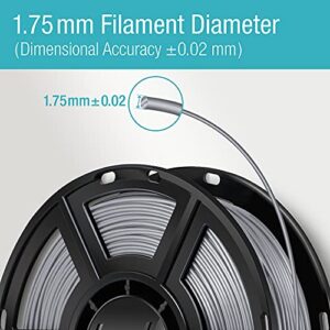 FLASHFORGE D-Series Metal Filled 3D Printer Filament, 1.75mm (Aluminum), 0.5kg Spool (1.1lbs), Guaranteed Fresh, Dimensional Accuracy +/- 0.02mm, Tangle-Free, Fits Most FDM Printers [Risk-Free]