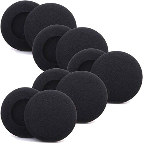 Foam Ear Pad Replacement Cushions, Headphone Earphone Headset Disposable Sponge Covers (45mm - 1.8") 5 Pairs