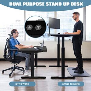 Tangkula Electric Standing Desk Frame, Height & Width Adjustable Motorized Sit Stand Desk Base, Ergonomic Single Motor Stand Up Workstation w/Memory Controller, Standing Desk Legs