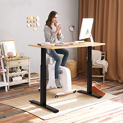 Tangkula Electric Standing Desk Frame, Height & Width Adjustable Motorized Sit Stand Desk Base, Ergonomic Single Motor Stand Up Workstation w/Memory Controller, Standing Desk Legs