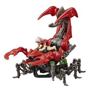 zoids hasbro mega battlers needle - scorpion-type buildable beast figure with wind-up motion - toys for kids ages 8 and up, 33 pieces (e5536)