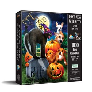 SUNSOUT INC Don't Mess with Kitty 1000 pc Jigsaw Puzzle - Halloween Theme