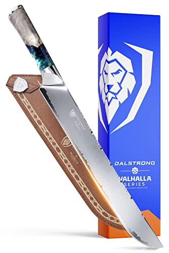 Dalstrong Slicing & Carving Knife - 12 inch - Valhalla Series - 9CR18MOV HC Steel - Celestial Resin & Wood Handle - Razor Sharp Kitchen Knife - w/Leather Sheath