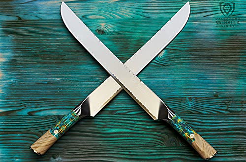 Dalstrong Slicing & Carving Knife - 12 inch - Valhalla Series - 9CR18MOV HC Steel - Celestial Resin & Wood Handle - Razor Sharp Kitchen Knife - w/Leather Sheath