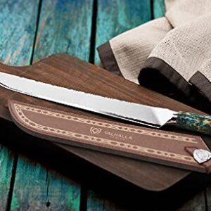 Dalstrong Slicing & Carving Knife - 12 inch - Valhalla Series - 9CR18MOV HC Steel - Celestial Resin & Wood Handle - Razor Sharp Kitchen Knife - w/Leather Sheath