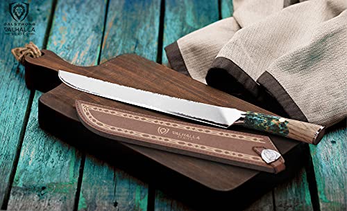 Dalstrong Slicing & Carving Knife - 12 inch - Valhalla Series - 9CR18MOV HC Steel - Celestial Resin & Wood Handle - Razor Sharp Kitchen Knife - w/Leather Sheath