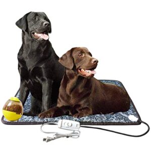 pet heating pad electric dog heating pad for large dog,heated cat bed mat with chew resistant cord indoor dog warming bed pad pet heated bed