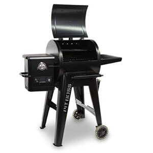 PIT BOSS PB550G Wood Pellet Grill with Cover and Folding Front Shelf Included, 550 sq. inch, Black