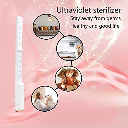 TAISHAN UV-C Light Sterilizer Wand,Portable Rechargeable Ultraviolet Disinfection Lamp Kills 99% of Germs Viruses,Foldable Handheld Professional Disinfector for Home, Travel, and Work