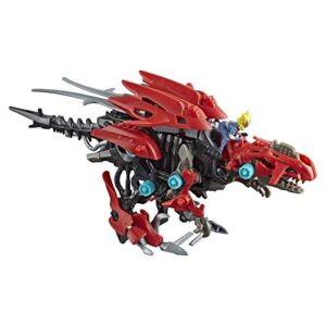 zoids hasbro mega battlers ruin - deinonychus raptor-type buildable beast figure with motorized motion - toys for kids ages 8 and up, 45 pieces (e4956)