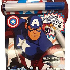 Imagine Ink Coloring Book Set for Superhero Kids - 3 Magic Ink Books Featuring Avengers, Spider Man, and Captain America