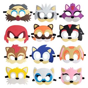 12pcs hedgehog blindfold, hedgehog theme party supplies, boy and girl birthday party dress props.