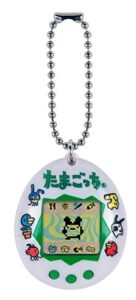 tamagotchi 42816 original japanese logo-feed, care, nurture-virtual pet with chain for on the go play
