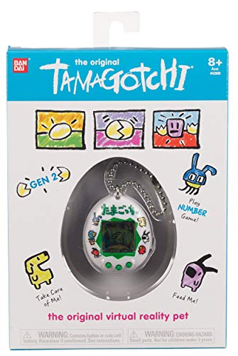 Tamagotchi 42816 Original Japanese Logo-Feed, Care, Nurture-Virtual Pet with Chain for on The go Play