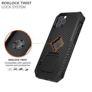 Rokform - iPhone 12 Case, iPhone 12 Pro Case, Rugged Series, Magnetic Protective Apple Gear, iPhone Cover with RokLock Twist Lock, Dual Magnet, Drop Tested Armor (Black)