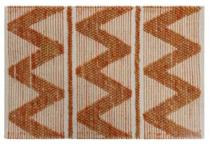 woven st wool area rug | carpets suitable for living room, bedroom, dining room, home décor | luxurious handcrafted traditional rugs | non-skid | combination of wool & cotton | 2’ x 3’ | stripe orange