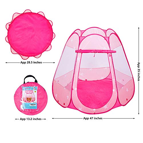 Kirkjufell Ball Pits for Toddlers, Premium Pop Up Kids Tent, Princess Tent for Kids. This Kids Play Tent Play House is Perfect Chrildren's Day Gift, Christmas Toy Gift, Birthday Gift.(No Balls)