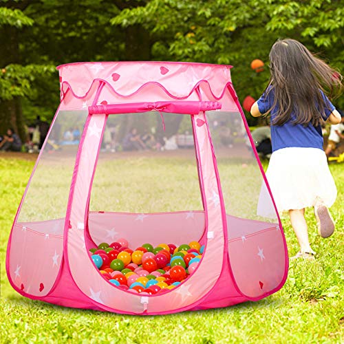 Kirkjufell Ball Pits for Toddlers, Premium Pop Up Kids Tent, Princess Tent for Kids. This Kids Play Tent Play House is Perfect Chrildren's Day Gift, Christmas Toy Gift, Birthday Gift.(No Balls)