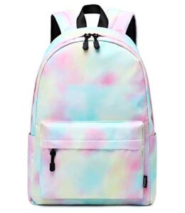 abshoo lightweight water resistant tie dye backpacks for teen girls women school bookbags (tie dye)