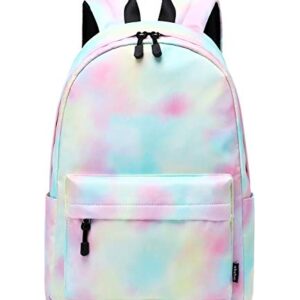 abshoo Lightweight Water Resistant Tie Dye Backpacks For Teen Girls Women School Bookbags (Tie Dye)