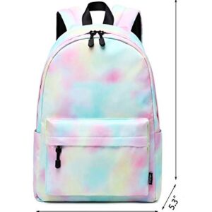 abshoo Lightweight Water Resistant Tie Dye Backpacks For Teen Girls Women School Bookbags (Tie Dye)