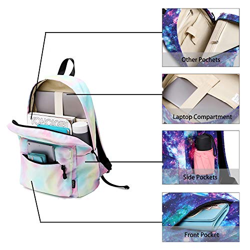 abshoo Lightweight Water Resistant Tie Dye Backpacks For Teen Girls Women School Bookbags (Tie Dye)