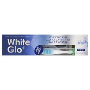 White Glo Instant White Optic Technology Whitening Toothpaste + Toothbrush