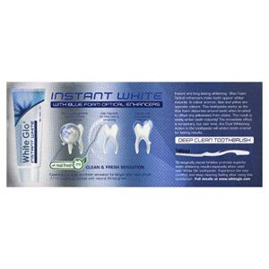 White Glo Instant White Optic Technology Whitening Toothpaste + Toothbrush